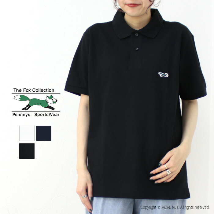 ペニーズ PENNEY'S THE FOX POLO SHIRTS ポロシャツ PN20S025RT レディース 半袖 ロゴ ワッペン フォックス 2024春夏 その1