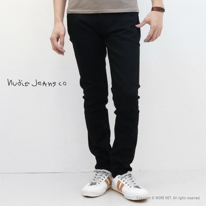 ヌーディージーンズ NUDIE JEANS タイトフィット LEAN DEAN リーンディーン メンズ レングス30 DRY EVERBLACK テーパード 2024春夏