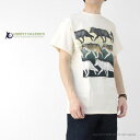 □リバティーグラフィックス LIBERTY GRAPHICS プリント半袖Tシャツ Walking Wolves 298 メンズ レディース シルクスクリーン 2025春夏
