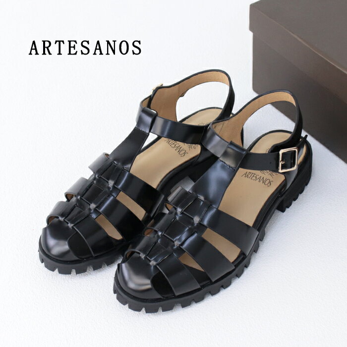 [SALE セール] アルテサノス ARTESANOS レザーグルカサンダル GU12-631-1-FL/NSH631-1 靴 本革 牛革 レディース 2025春夏 [返品・交換不可]