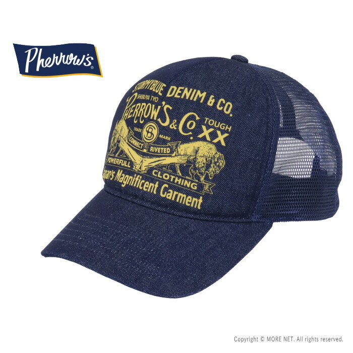 フェローズ PHERROW'S メッシュキャップ 26S-PMC2 メンズ レディース 帽子 バッファロー デニム 2026春夏...