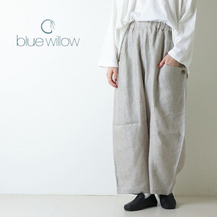 Other - ブルーウィロー blue willow リネンヘリンボンバルーンパンツ 01FSP14041 ワイド テーパード ロング丈 レディース 2026春夏 裾直し対象外