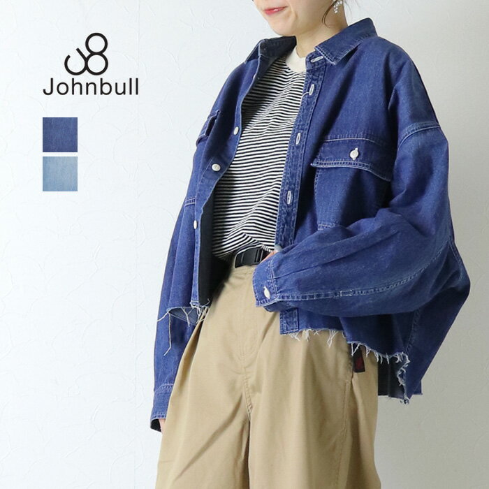 Rakuten - □ジョンブル JOHNBULL デニムクロップドシャツ JL261S06 長袖 ショート丈 カットオフ 日本製 レディース 2026春夏