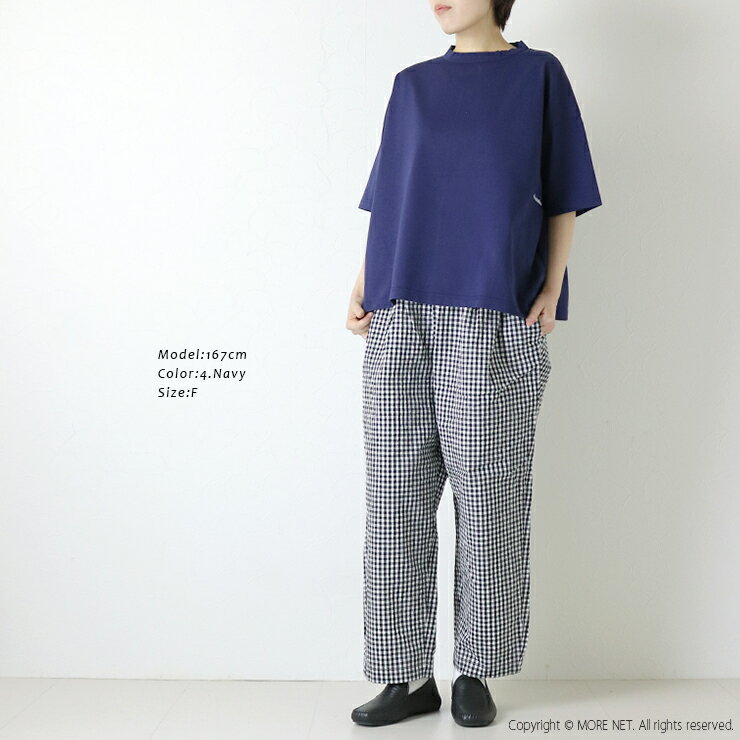 ☆快晴堂 かいせいどう Girl's 首まわりしっかり五分袖Tシャツ 61C-33 半袖 無地 ワイド ポケット 刺繍 ロゴ レディース 2026春夏 3