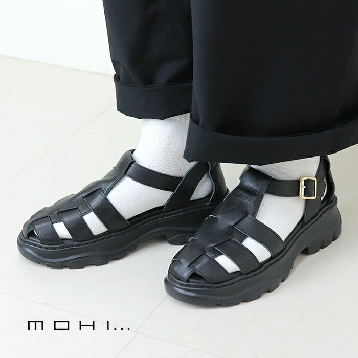 モヒ MOHI レザーグルカサンダル 8122-7 厚底 牛革 靴 レディース 2026春夏