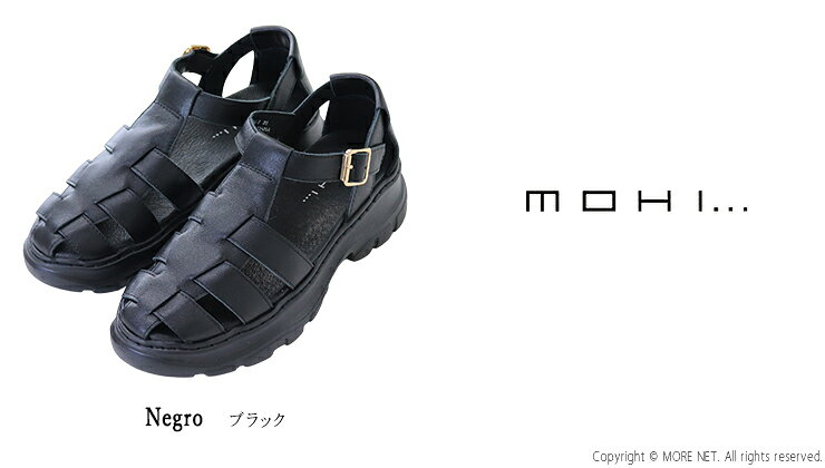 ポイントUP_[40%OFF] モヒ MOHI レザーグルカサンダル 8122-7 厚底 牛革 靴 レディ...
