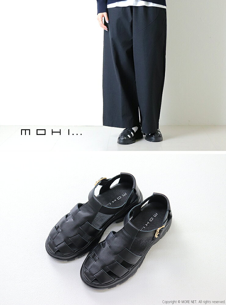ポイントUP_[40%OFF] モヒ MOHI レザーグルカサンダル 8122-7 厚底 牛革 靴 レディ...