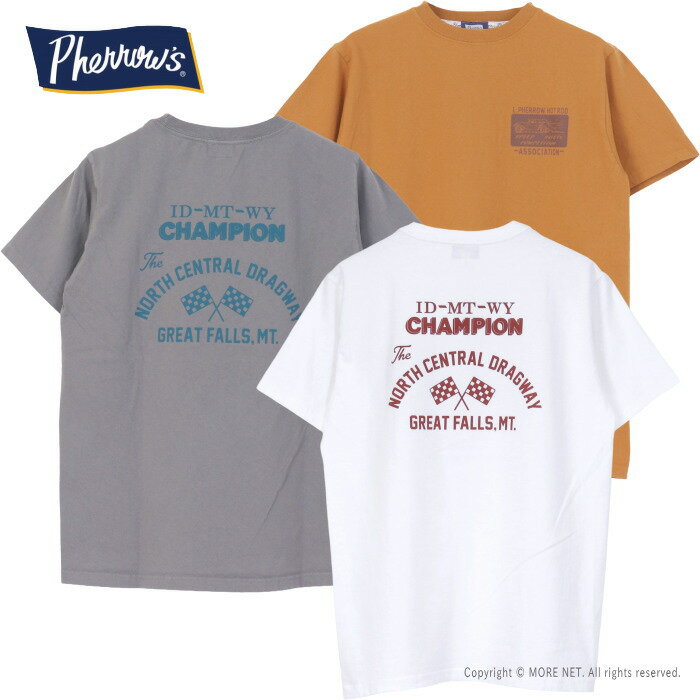Rakuten - フェローズ PHERROW'S プリント半袖Tシャツ 26S-PT13 メンズ ID-MT-WY CHAMPION モーターサイクル系 2026春夏
