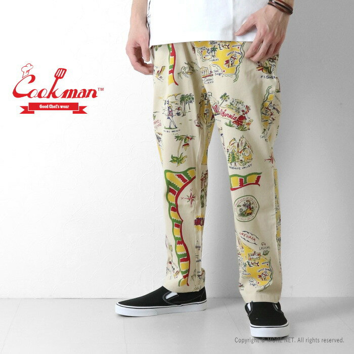 Rakuten - クックマン COOKMAN シェフパンツ Souvenir Map California 231-61867 メンズ レディース 2026春夏