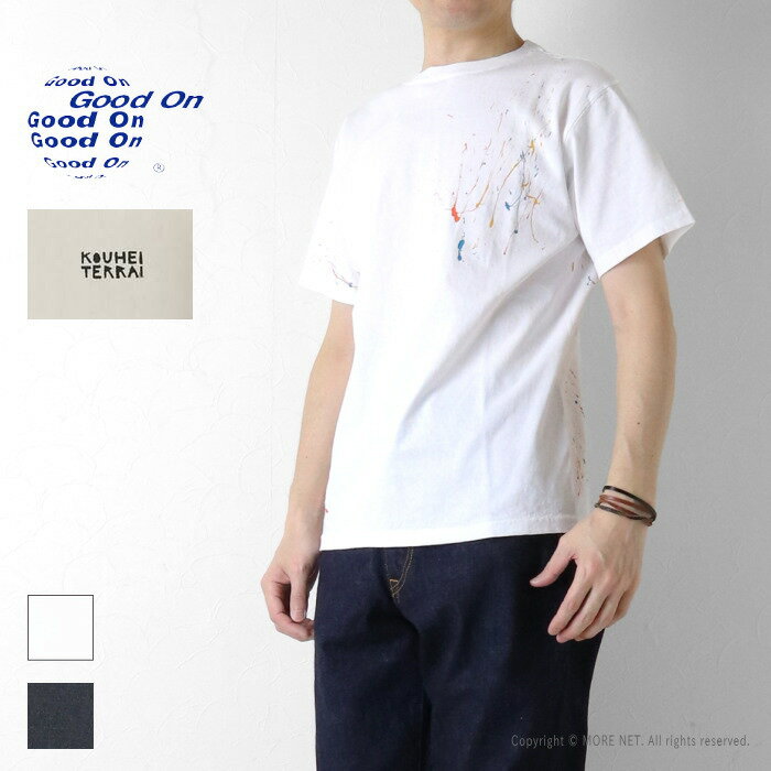 Rakuten - グッドオン Good On x KOUHEI TERRAI コラボ ハンドプリント クルーネックTシャツ KTER2603 メンズ レディース 日本製 半袖 ペイント 2026春夏