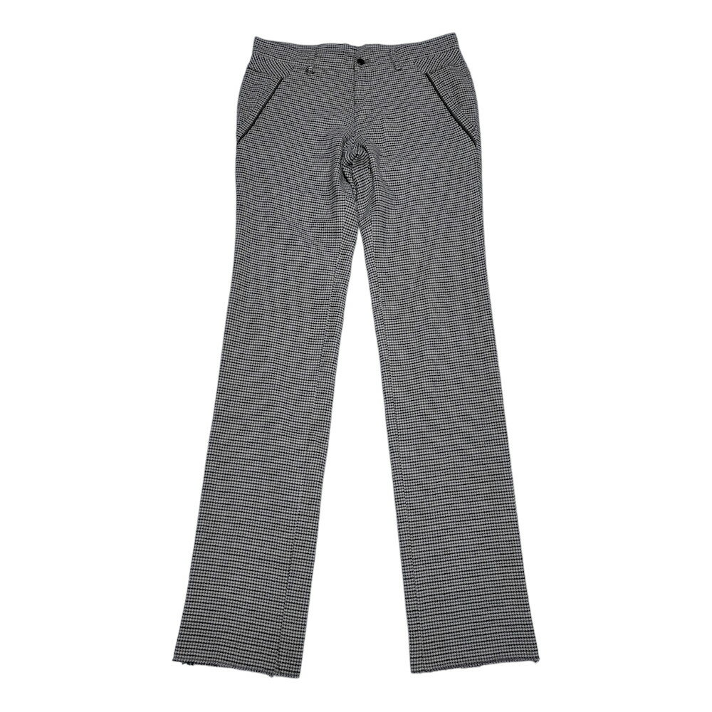 【新品】 【送料無料】 61%OFF COMME CA DU MODE MEN コムサメン 日本製 ウールコットン パンツ S 千鳥格子 ローライズ 黒 秋冬