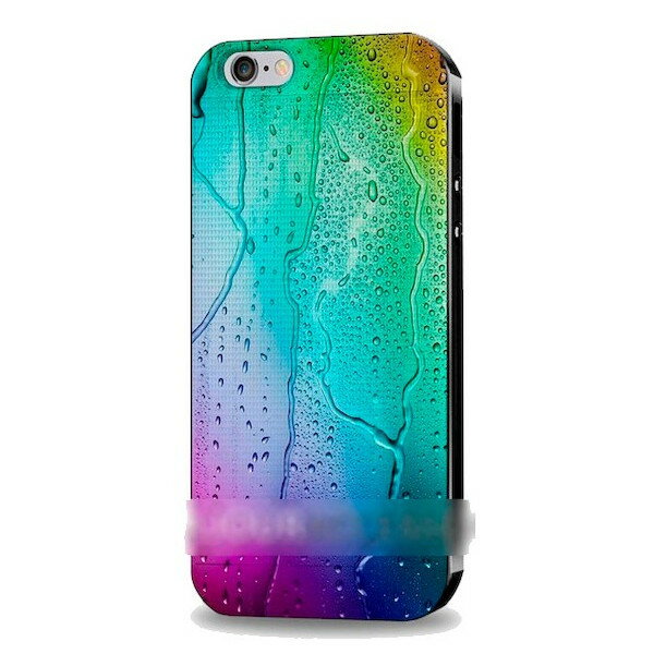 【送料無料】 スマホケース 水滴 水玉 虹 アートケース iPhone Galaxy iPod iPad Xperia Nexus LG HTC OPPO スマートフォン カバー 【受注生産】