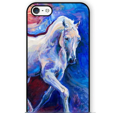 【送料無料】 スマホケース 白馬 ウマ 絵画 油絵デザイン アートケース 保護フィルム付 iPhone Galaxy iPod iPad Xperia Nexus LG HTC OPPO スマートフォン カバー 【受注生産】