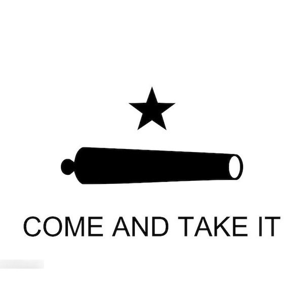 【送料無料】 国旗 テキサス革命 ゴンザレスの戦い 星 大砲 150cm × 90cm 特大 フラッグ 【受注生産】