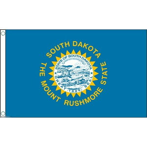 【送料無料】 国旗 アメリカ サウスダコタ州 州旗 150cm × 90cm 特大 フラッグ 【受注生産】