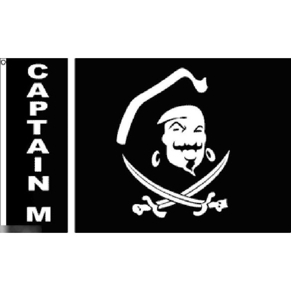 【送料無料】 国旗 海賊旗 パイレーツ 船長 キャプテン 150cm × 90cm 特大 フラッグ 【受注生産】
