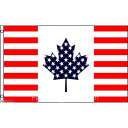【送料無料】 国旗 アメリカ合衆国 USA 星条旗 カナダ 友情旗 150cm × 90cm 特大 フラッグ 【受注生産】