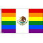 【送料無料】 国旗 メキシコ合衆国 虹 レインボー 150cm × 90cm 特大 フラッグ 【受注生産】 4,190円