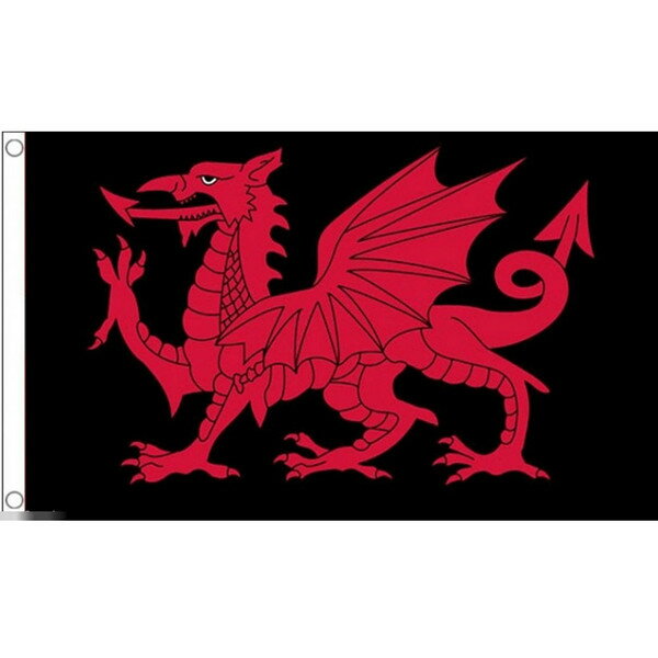 【送料無料】 国旗 ウェールズ 赤い竜 龍 ウェルシュ・ドラゴン 150cm × 90cm 特大 フラッグ 【受注生産】