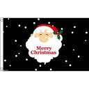 【送料無料】 国旗 メリークリスマス サンタクロース 雪 スノー 150cm × 90cm 特大 フラッグ 【受注生産】
