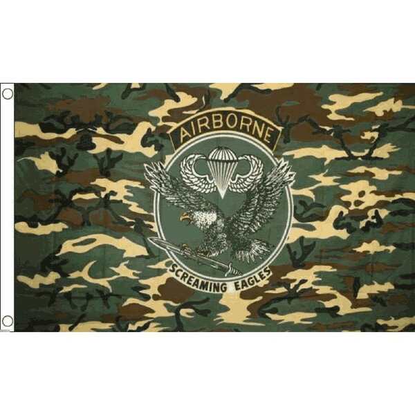 【送料無料】 国旗 アメリカ アーミー 米国陸軍 USA 第101空挺師団 スクリーミングイーグルス 150cm × 90cm 特大 フラッグ 【受注生産】