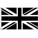 【送料無料】 国旗 イギリス 英国 ユニオンジャック レアカラー 黒 白 ブラック ホワイト 150cm × 90cm 特大 フラッグ 【受注生産】