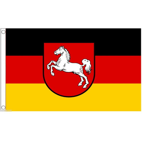 【送料無料】 国旗 ニーダーザクセン州 ドイツ 州旗 150cm × 90cm 特大 フラッグ 【受注生産】