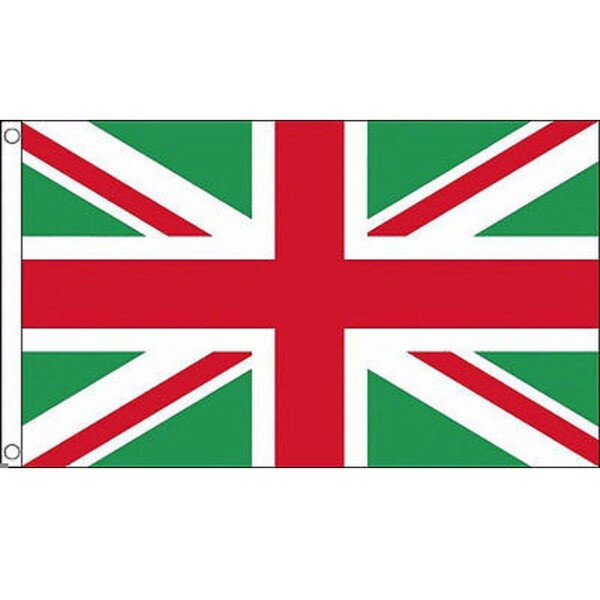 【送料無料】 国旗 イギリス 英国 ユニオンジャック ウェールズ色 レアカラー 150cm × 90cm 特大 フラッグ 【受注生産】