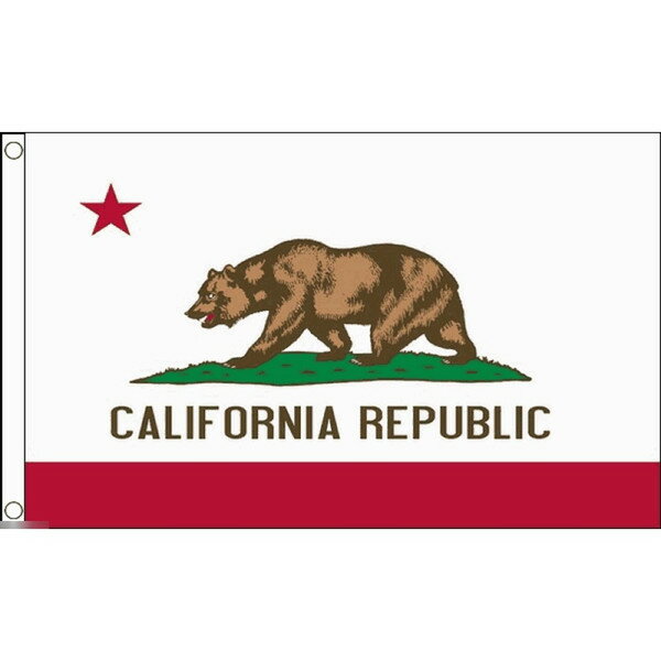  国旗 カリフォルニア州 州旗 アメリカ合衆国 USA 米国 150cm × 90cm 特大 フラッグ 