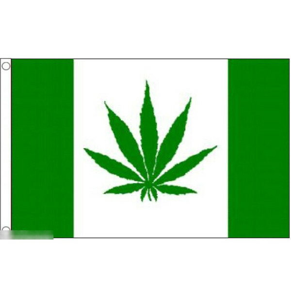 【送料無料】 国旗 カナダ マリファナ 大麻 ヘンプ カンナビス 150cm × 90cm 特大 フラッグ 【受注生産】