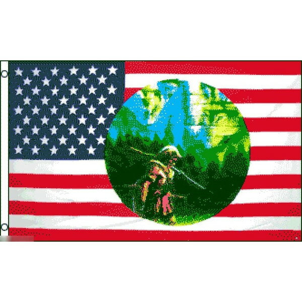 【送料無料】 国旗 アメリカ合衆国 USA 星条旗 ネイティブアメリカン インディアン 150cm × 90cm 特大 フラッグ 【受注生産】