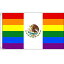 【送料無料】 国旗 メキシコ合衆国 虹 レインボーフラッグ LGBT レアカラー 150cm × 90cm 特大 フラッグ 【受注生産】 4,190円