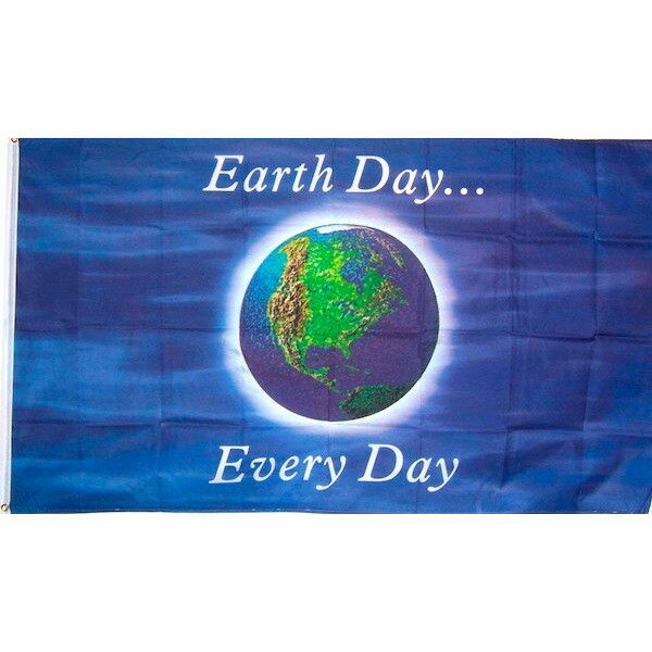 【送料無料】 国旗 アースデイ 地球の日 Earth Day 150cm × 90cm 特大 フラッグ 【受注生産】