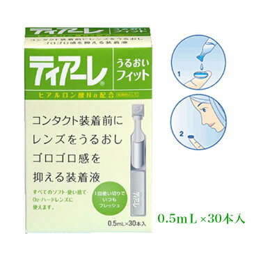 100円クーポン★ カラコン 装着液 0.5ml×30本入 ティアーレ・うるおいフィット コンタクトレンズ装着薬 ケア用品 コンティアa オフテクス