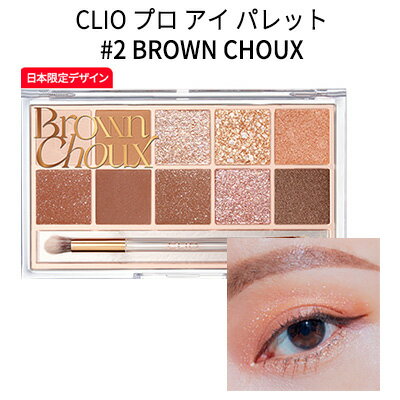 メール便送料無料 CLIO・クリオ プロ アイ パレット 10色 2号 brown choux SNS シャドウ トラベル コスメ さっしー 指原莉乃 韓国コスメ