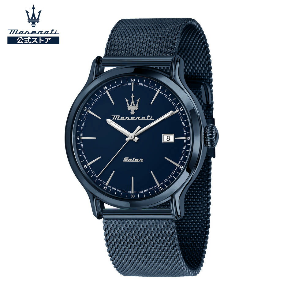【マセラッティ公式】マセラティ ソーラー ブルー 42mm ブルー ステンレススチール メンズ ソーラー 腕時計 R8853149001 Maserati Solar Blue 42mm Blue Stainless Steel Men's Solar Watch R8853149001
