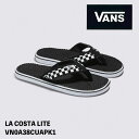 バンズ ビーチサンダル VANS LA COSTA LITE CHECKERBOARD チェッカーボードラコスタライト BLACK/WHITE サンダル ブラックホワイト ヴァンズ シューズ VN0A38CUAPK1