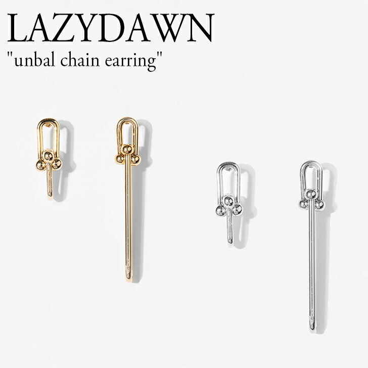 レイジーダウン ピアス LAZYDAWN レディース unbal chain earring アンバル チェーン イヤリング SILVER シルバー GOLD ゴールド 韓国アクセサリー E006 ACC