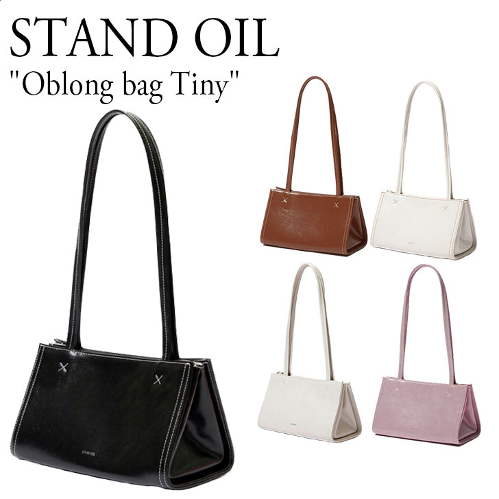 スタンドオイル ショルダーバッグ トートバッグ 横長 革 STAND OIL レディース Oblong bag Tiny オブロング バッグ タイニー STECHBLACK ステッチブラック STECHCREAM ステッチクリーム CREAM クリーム BROWN ブラウン LAVENDER ラベンダー 287/93 304/5 311 バッグ