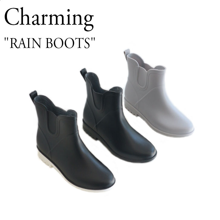 `[~O Cu[c Charming Y fB[X RAIN BOOTS C u[c ALLBLACK I[ubN GREY O[ BLACKWHITE ubNzCg RAIN2N V[Y