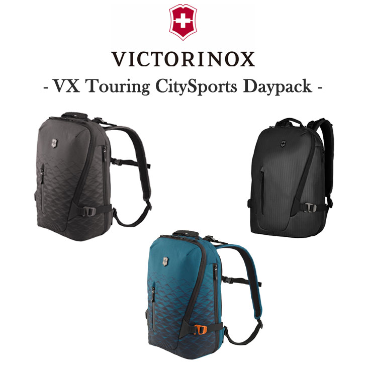 VICTORINOX バックパック リュック ビクトリノックス 正規品 VX ツーリング シティスポーツ デイパック 軽量 撥水 大容量 18-24L 多機能 多収納 PC収納 通学 通勤 キャンプ 登山 釣り 全三色 アンスラサイト ダークティール ブラック 605629/30 606616 アウトドア OTTD