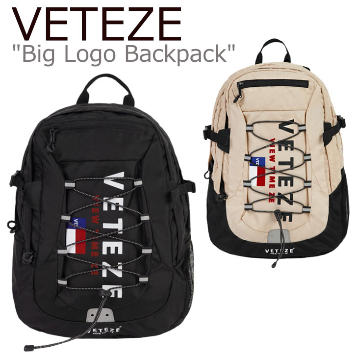 ベテゼ リュック VETEZE 正規販売店 メンズ レディース Big Logo Backpack ビッグ ロゴ バックパック BLACK ブラック BEIGE ベージュ 19VTZBAC013/4 バッグ