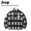 ジープ フリース Jeep メンズ レディース Bear Fleece Anorack ベアー フリースアノラック BLACK ブラック JM5TZU411BK ウェア