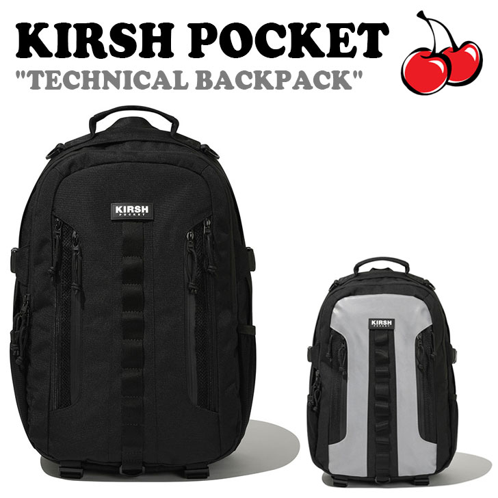 キルシーポケット リュック KIRSH POCKET 正規販売店 TECHNICAL BACKPACK テクニカル バックパック BLACK ブラック SILVER シルバー FKQRABA700M バッグ