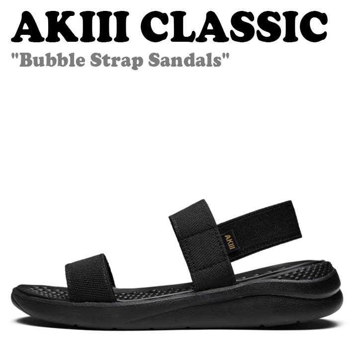 アキ クラシック サンダル AKIII CLASSIC レディース Bubble Strap Sandals バブル ストラップ サンダル TRIPLE BLACK トリプル ブラック AKAISWP02243 シューズ