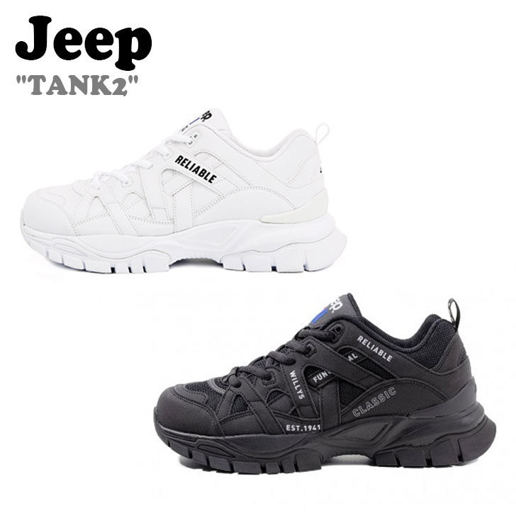ジープ スニーカー Jeep メンズ レディース TANK2 タンク2 BLACK ブラック WHITE ホワイト GL0GHU102BK/WH シューズ