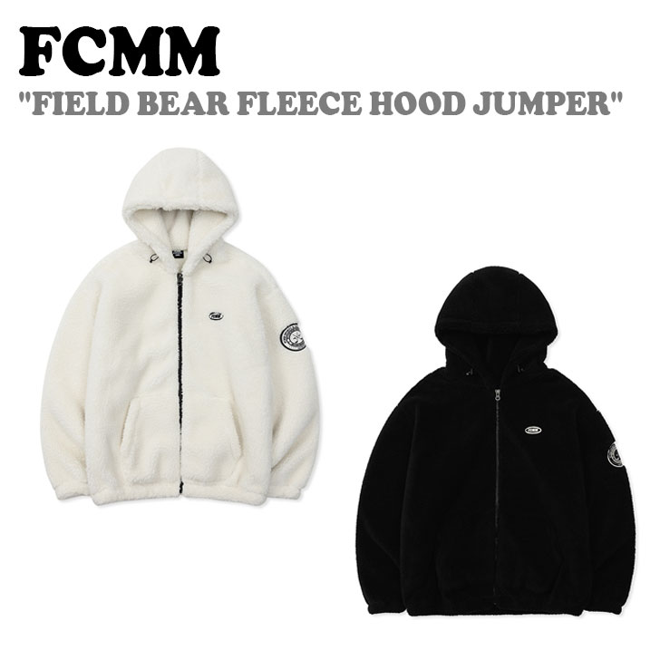 エフシーエムエム フリース FCMM メンズ レディース FIELD BEAR FLEECE HOOD JUMPER フィールド ベア フリースフード ジャンパー BLACK ブラック OFF WHITE オフホワイト FACJZL01WT/BK ウェア