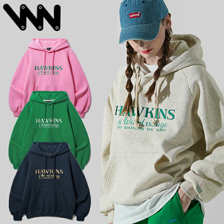 WVプロジェクト パーカ WV PROJECT 正規販売店 HOKINS HOOD ホキンス フード GREEN グリーン NAVY ネイビー OATMEAL オートミール PINK ピンク JIHD7621 ウェア