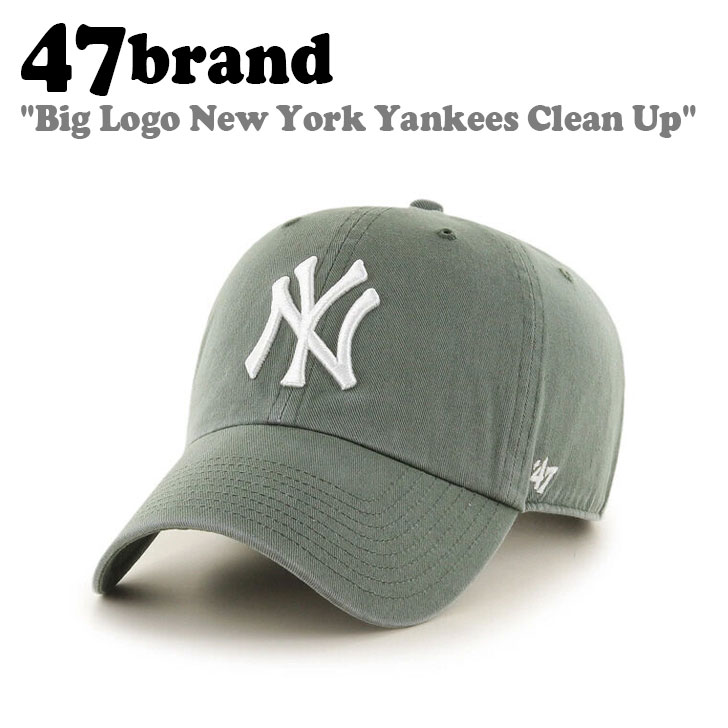 47ブランド キャップ 47 BRAND メンズ レディース BIG LOGO NEW YORK YANKEES CLEAN UP ビッグ ロゴ ニューヨーク ヤンキース クリーンアップ MOSS モス PIO47-BGNY-MSA ACC