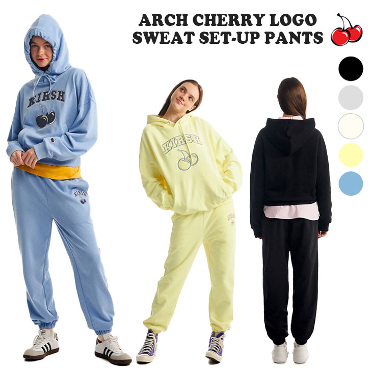 キルシー ボトムス KIRSH 正規販売店 ARCH CHERRY LOGO SWEAT SET-UP PANTS アーチ チェリー ロゴ スウェット セット アップ パンツ 全5色 KKRSCPT506E ウェア